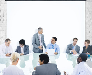 Multiethnic Group of People Meeting in the Office