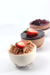 White chocolate and milk chocolate mousse