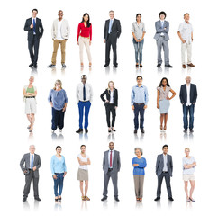 Multiethnic Group of People Isolated on White
