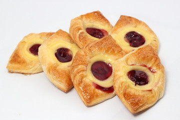 Fresh baked aweet Cherry Danish Pastry.