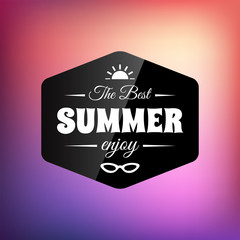 Retro styled summer calligraphic design card
