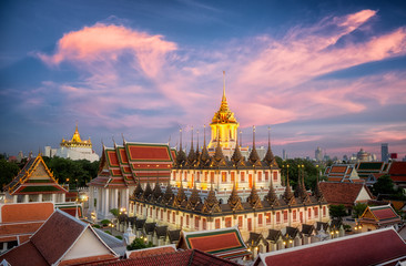 Wat Ratchanaddaram and Loha Prasat Metal Palace
