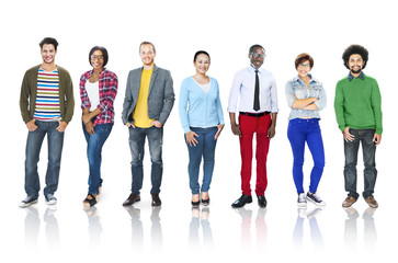 Fototapeta premium Group of Multiethnic Diverse Cheerful People