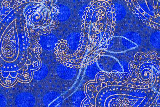 Beautiful paisley pattern on cloth.