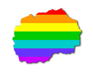 Macedonia - Rainbow flag pattern