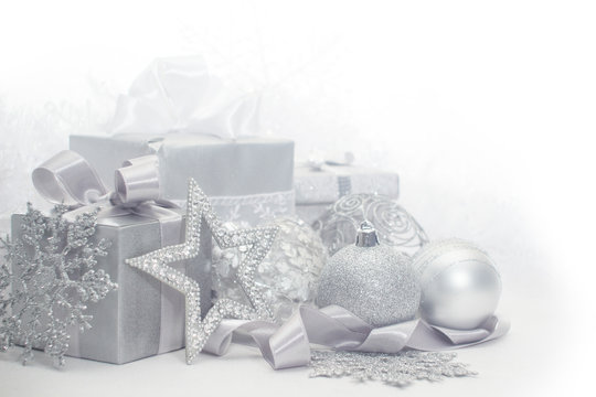 Silver Christmas Card