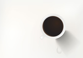 Coffee in White Cup Top