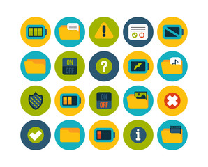 Flat icons set 10