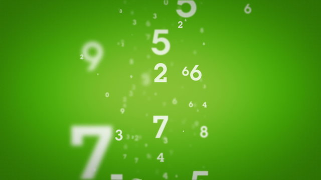 Random Numbers Green Rising