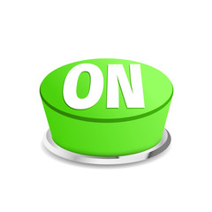 Turn on button sign template green