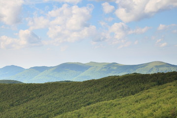 Fototapeta premium Nature. Green mountain landscape in the summer