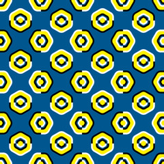 Moving Honeycombs Optical Illusion Vector Seamless Pattern