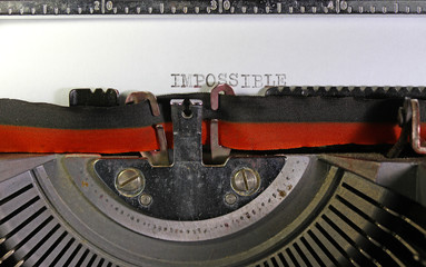 IMPOSSIBLE written with a mechanical typewriter