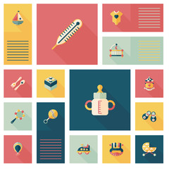 baby flat ui bakcground set
