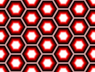 Design seamless colorful hexagon geometric pattern