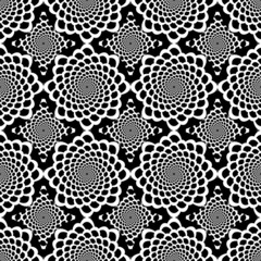 Design seamless monochrome spiral movement snakeskin pattern