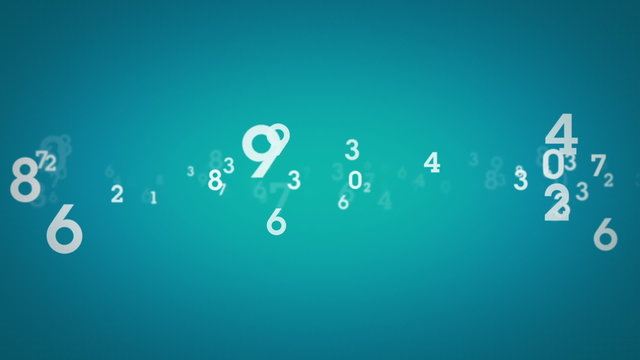 Random Numbers Blue Zooming