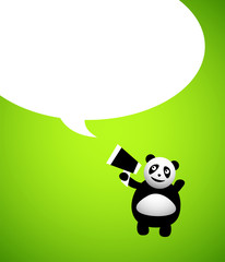 Obraz na płótnie Canvas Panda cartoon character