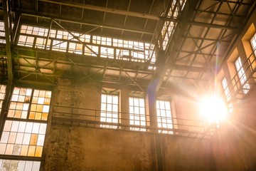 Industrial interior with br light