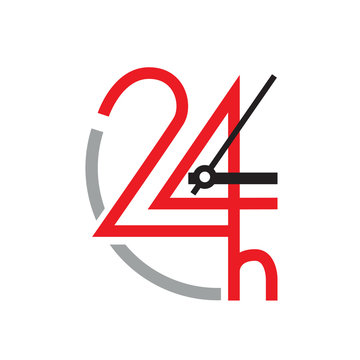 Vector logo 24 hour