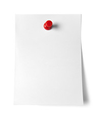 Note paper with Push Pin