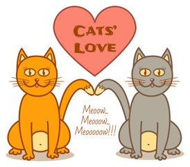 Obraz premium cats love