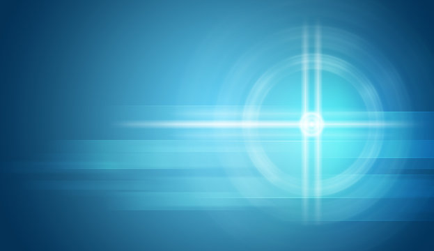 Glow circles on blue gradient background