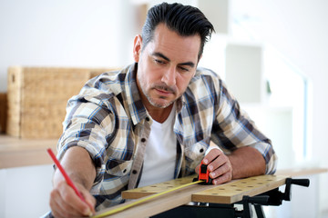 Portrait of man doing renovation work at home