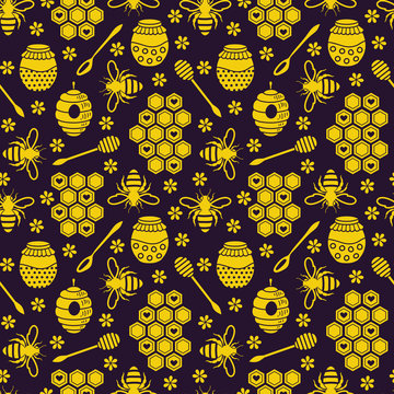 Fototapeta Honeycombs seamless pattern
