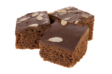 three delicious brownies
