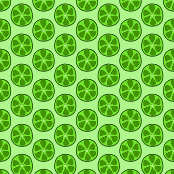 Seamless doodle lime pattern