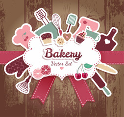 bakery and sweets abstract illustration.