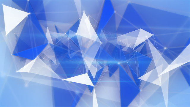 blue network structures flying loopable background