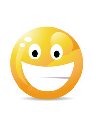 Yellow emoticon cartoon character