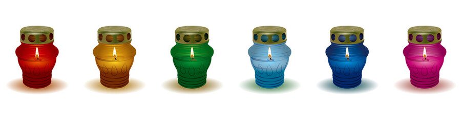 Naklejka premium colour_candles_Day1