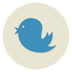 Obraz premium bird tweet icon flat
