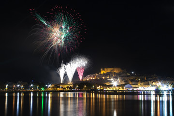 Naklejka premium Fuegos artificiales en Peñíscola 13 septiembre de 2014 2