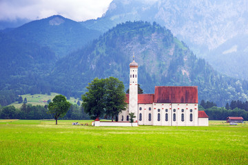 Small church in Bavarian Alps, Germany