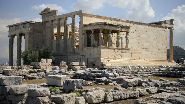 Erechtheion and caryatid, Acropolis, Athens, Greece