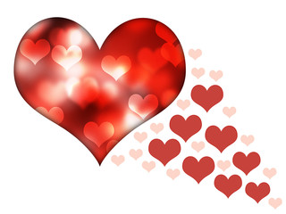 heart  on  abstract  background