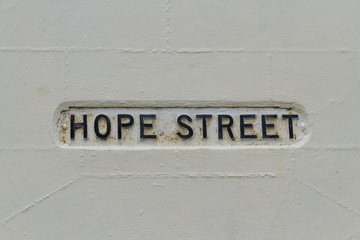 Hope street, sign