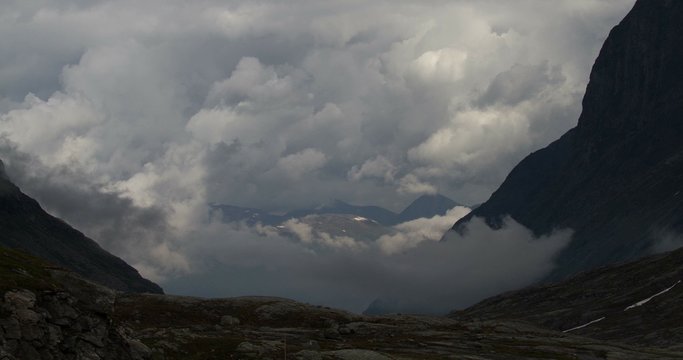 4K, Time Lapse of Trollstigen landscape, Norway