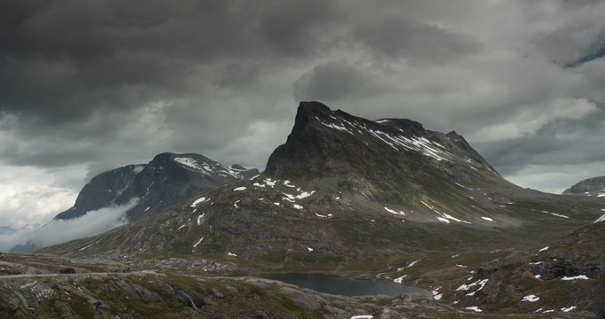 4K, Time Lapse of Trollstigen landscape, Norway