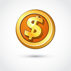 conceptual coin money isolated on a white background vector