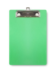 Green  Plastic clipboard