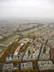 view on Paris from the Eiffel tower
