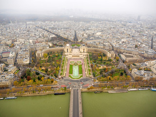 view on Paris from the Eiffel tower