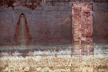 Old ship hull Metal background