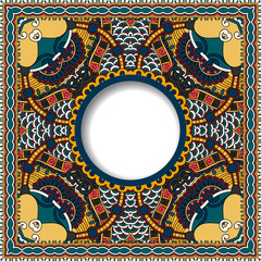decorative pattern of ukrainian ethnic carpet design