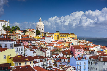 Lisbon, Portugal Skyline at Alfama